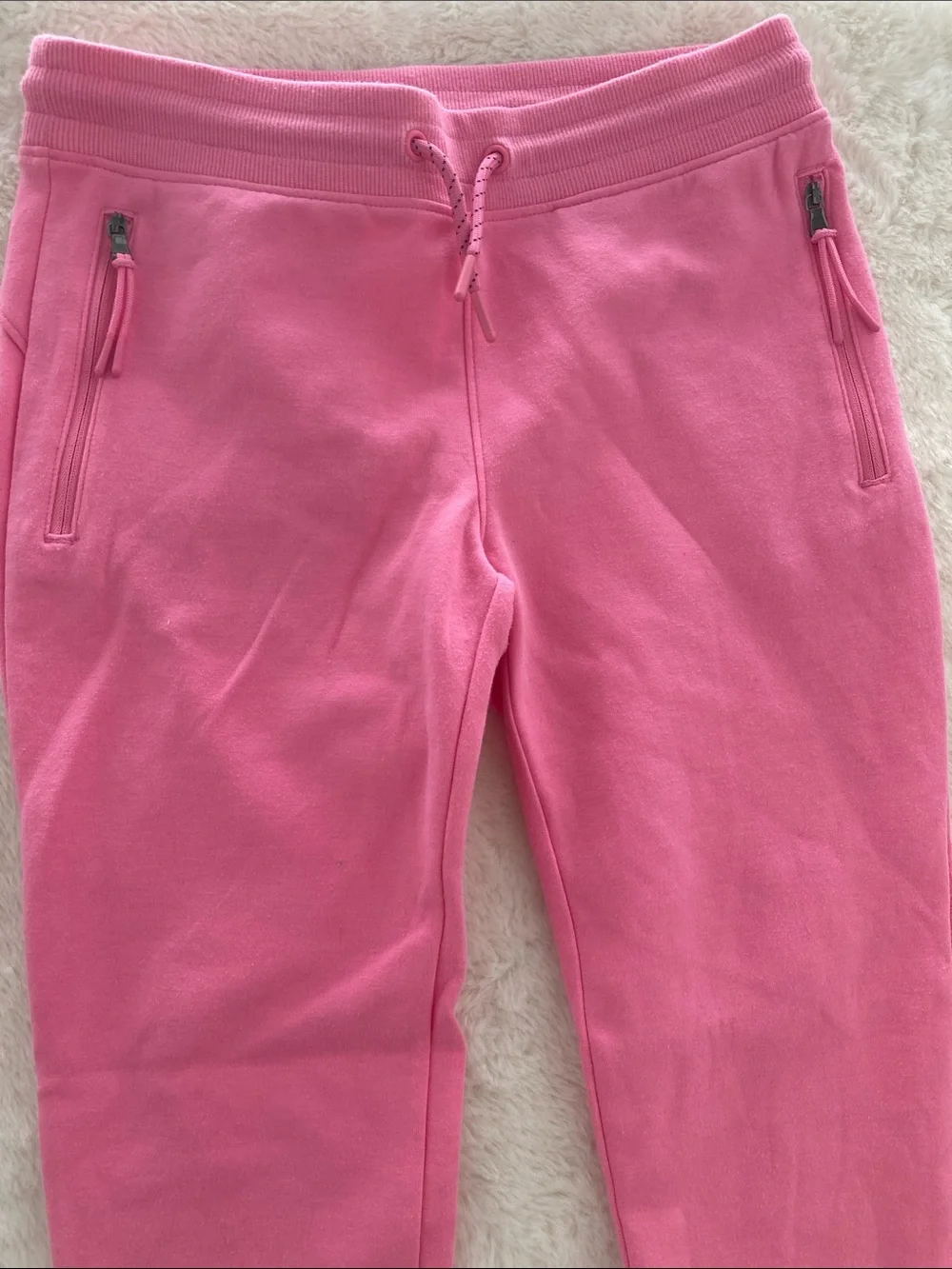 SALE! Old Navy Girls Pink Drawstring Jogger Sweatpants w/ Zip Pockets L 10-12